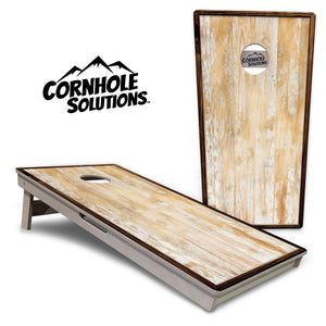 Rustic Frame Wood Cornhole Boards - Professional Tournament Series by Cornhole Solutions, custom cornhole board main product photo
