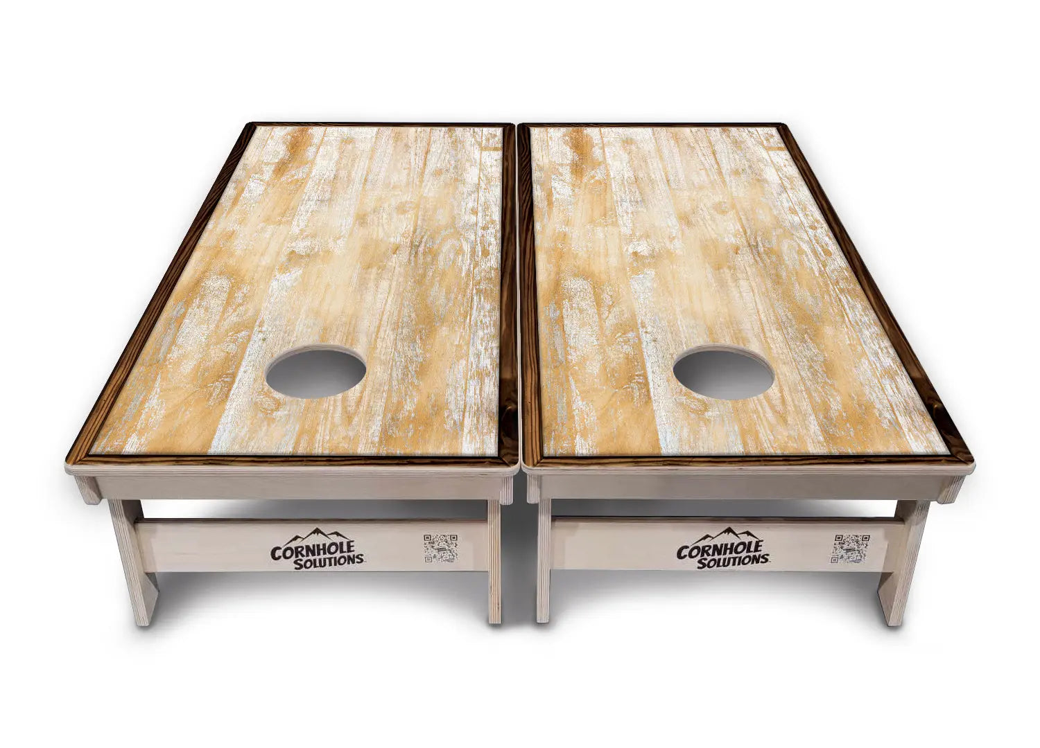 Rustic Frame Wood Cornhole Boards - Professional Tournament Series by Cornhole Solutions, custom cornhole board detail photo 2