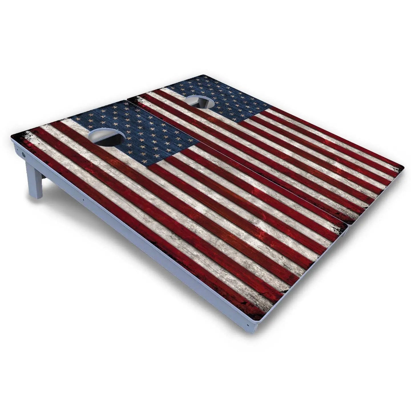 Rustic USA Flag Cornhole Boards - All Weather Series Cornhole Solutions
