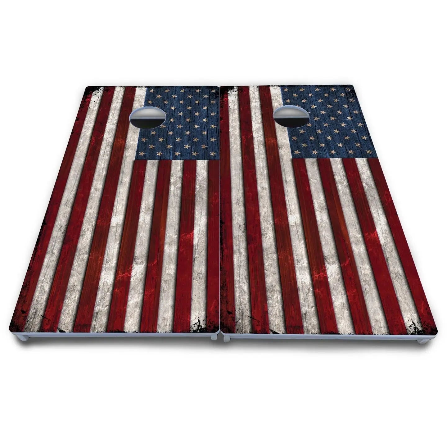 Rustic USA Flag Cornhole Boards - All Weather Series Cornhole Solutions