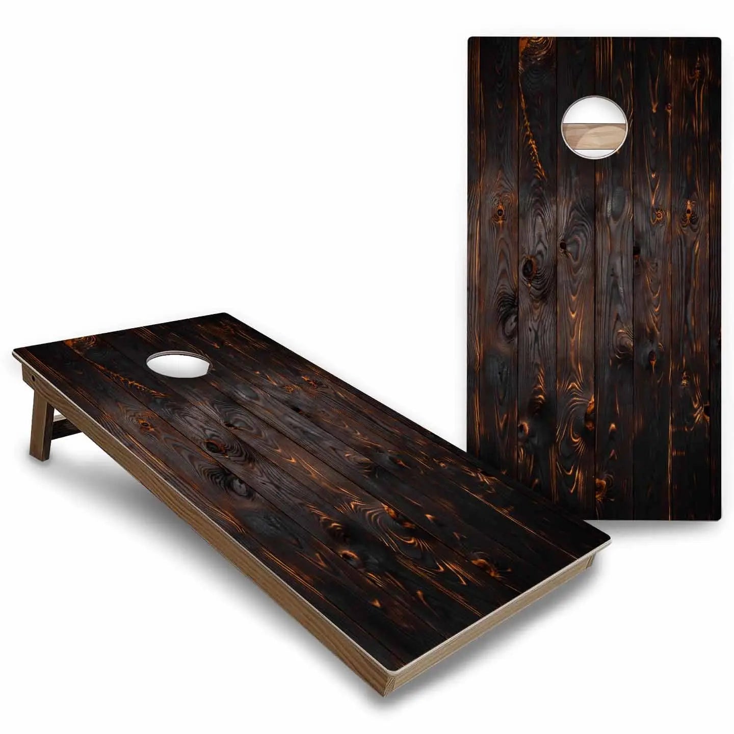 Rustic Wood Cornhole Boards - Backyard Series Cornhole Solutions