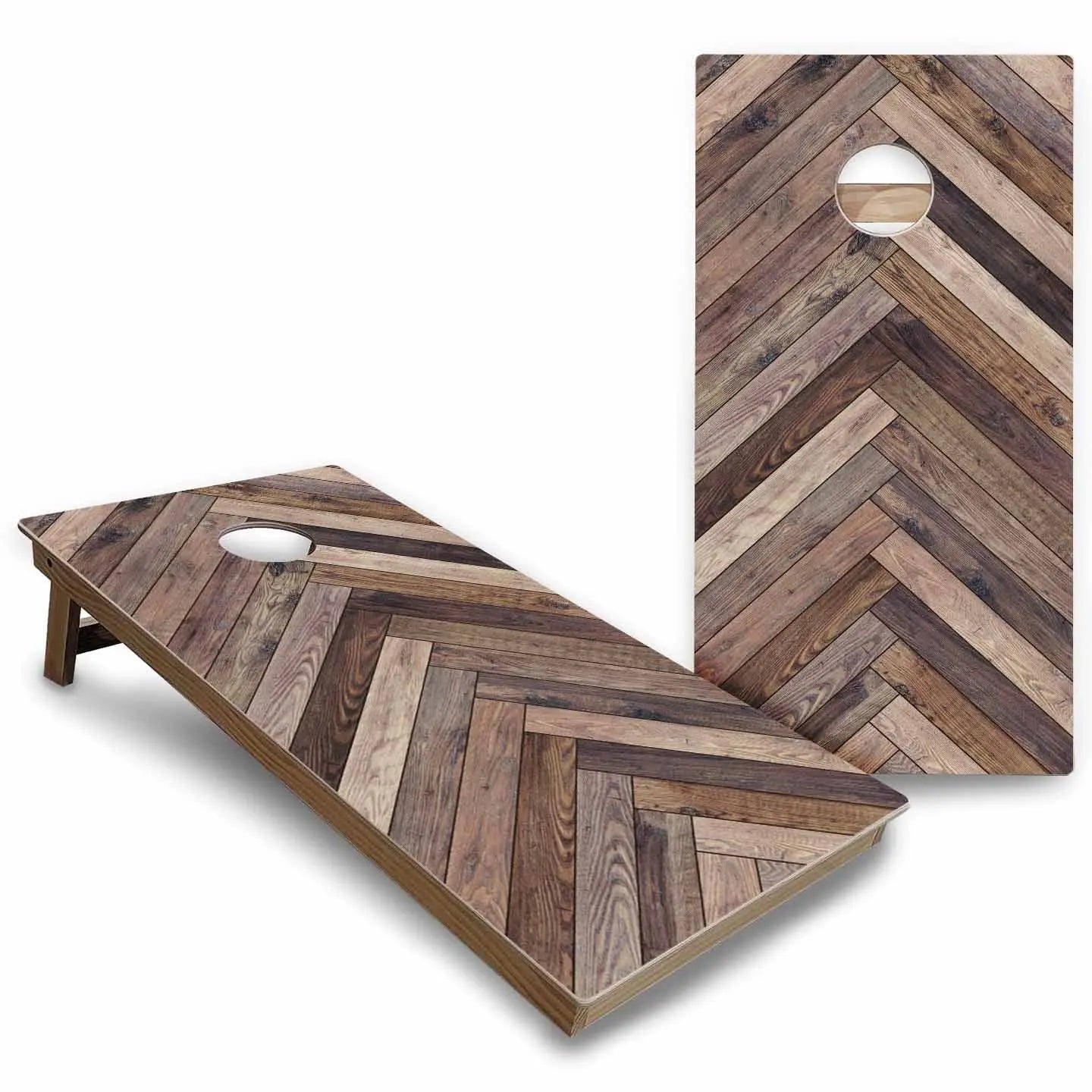 Rustic Wood Cornhole Boards - Backyard Series Cornhole Solutions
