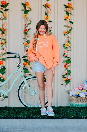 Mentally On The Beach Hoodie by Southern Bliss Company, Southern lifestyle apparel detail photo 3