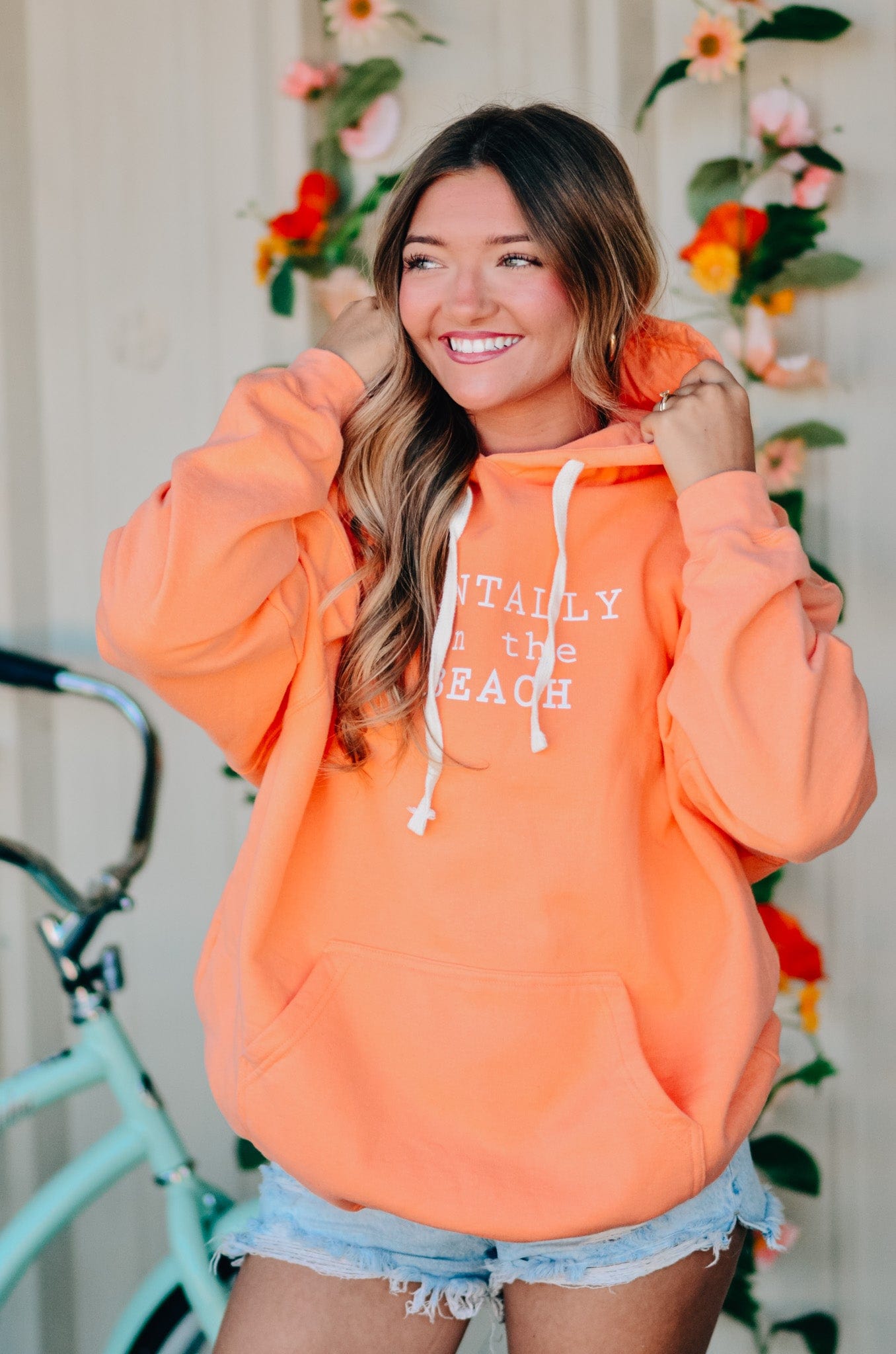 Mentally On The Beach Hoodie by Southern Bliss Company, Southern lifestyle apparel main product photo
