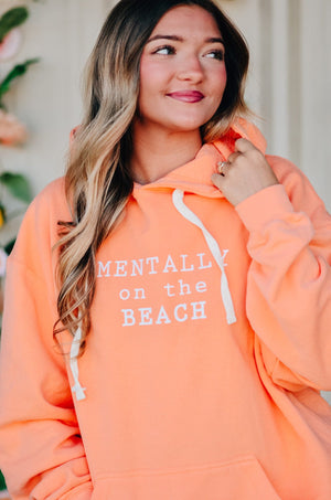Mentally On The Beach Hoodie by Southern Bliss Company, Southern lifestyle apparel detail photo 6