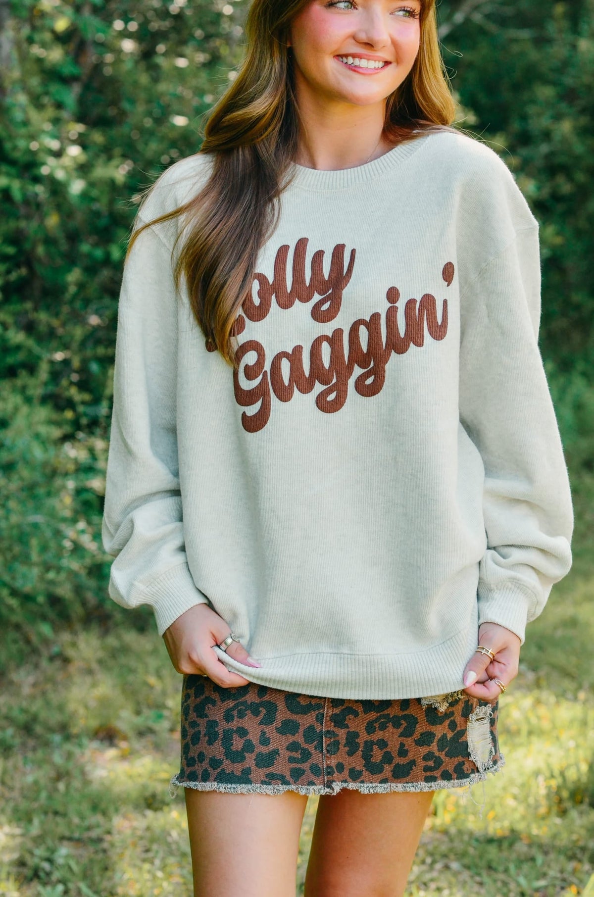 Lolly Gaggin' Knit Sweatshirt by Southern Bliss Company, product photo 1