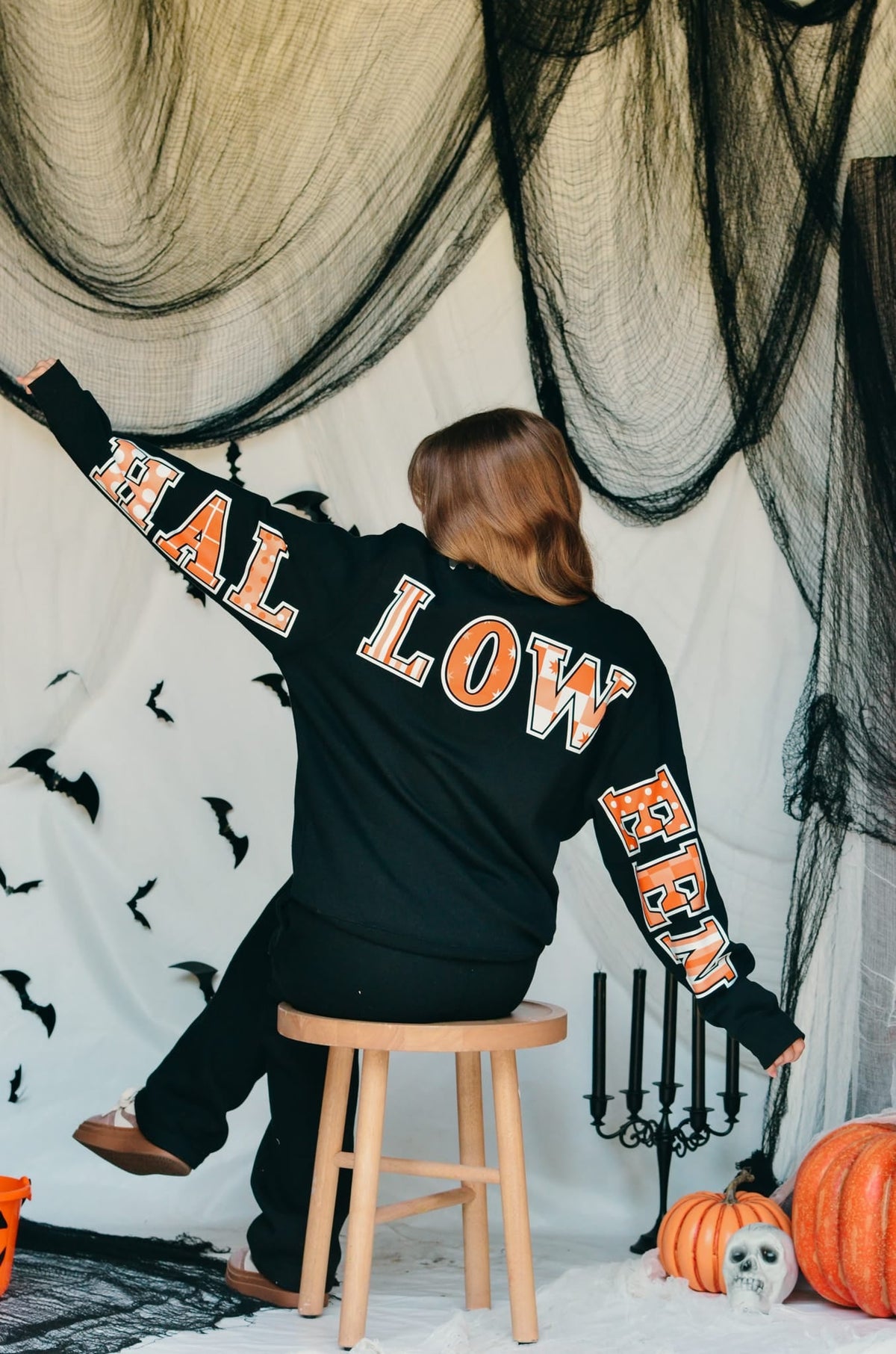 Happy Halloween Black Sweatshirt by Southern Bliss Company, product photo 1