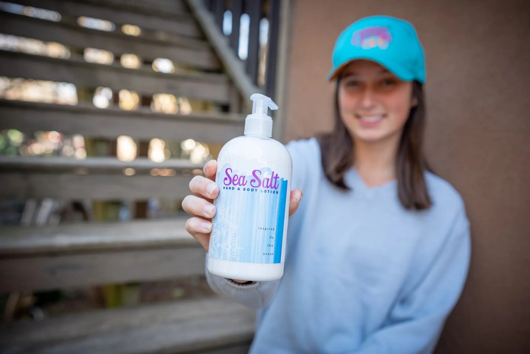Sea Salt Hand & Body Lotion bottle from Essential Journeys.
