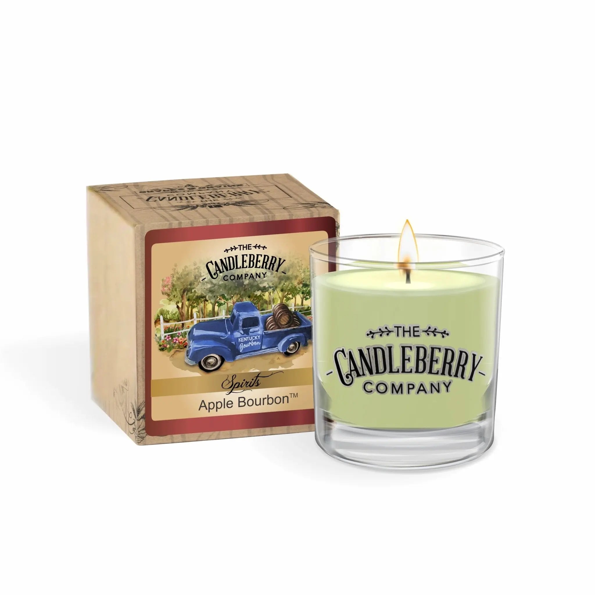 SPIRITS - Apple Bourbon™, Rocks Glass Candle (Collective) by The Candleberry® Candle Company, scented candle main product photo