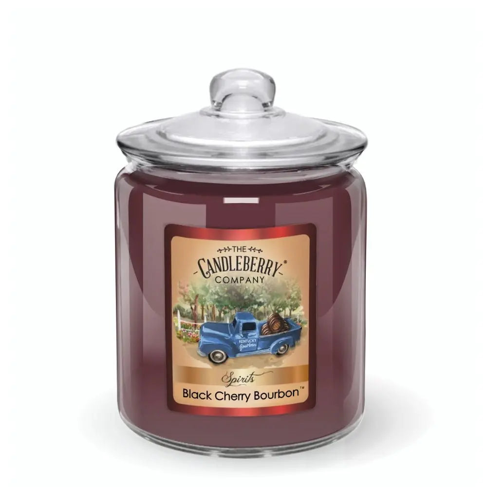 SPIRITS - Black Cherry Bourbon™, 3 - Wick, Candy Jar Candle (Collective) by The Candleberry® Candle Company, Southern food gift main product photo