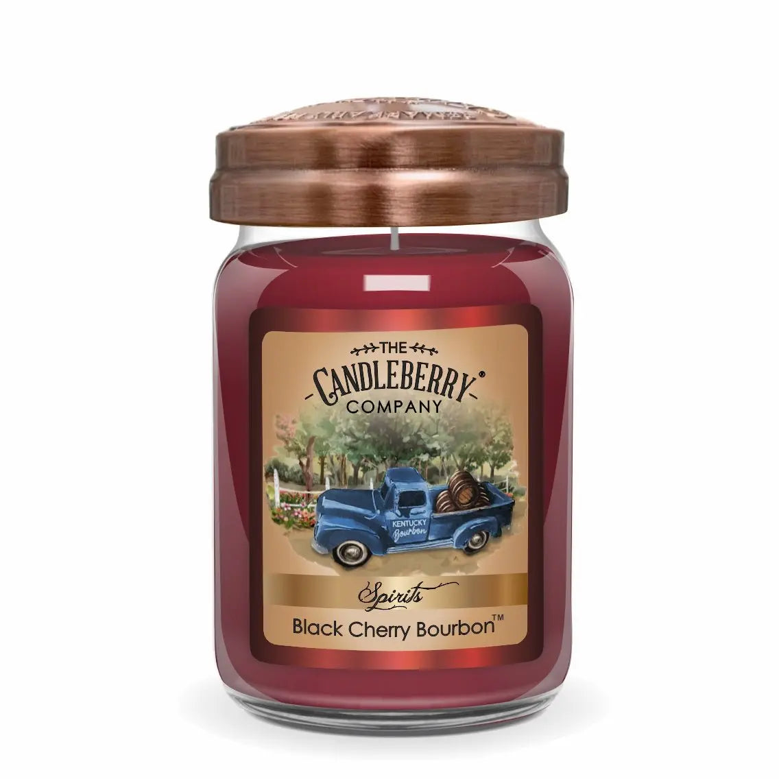SPIRITS - Black Cherry Bourbon™, Large Jar Candle (Collective) by The Candleberry® Candle Company, scented candle main product photo