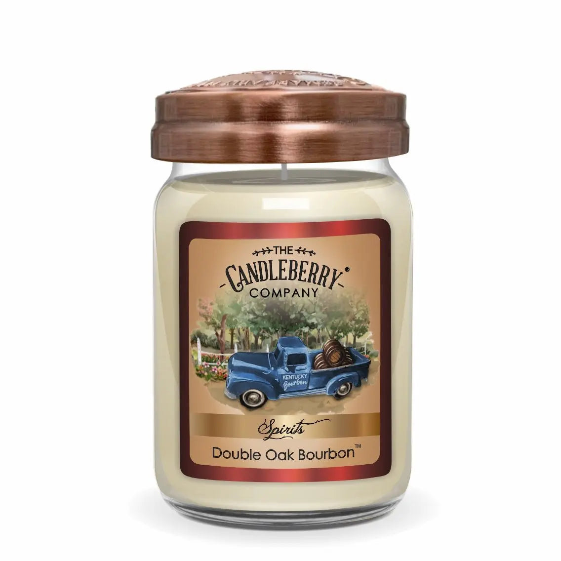 SPIRITS - Double Oak Bourbon™, Large Jar Candle (Collective) by The Candleberry® Candle Company, scented candle main product photo