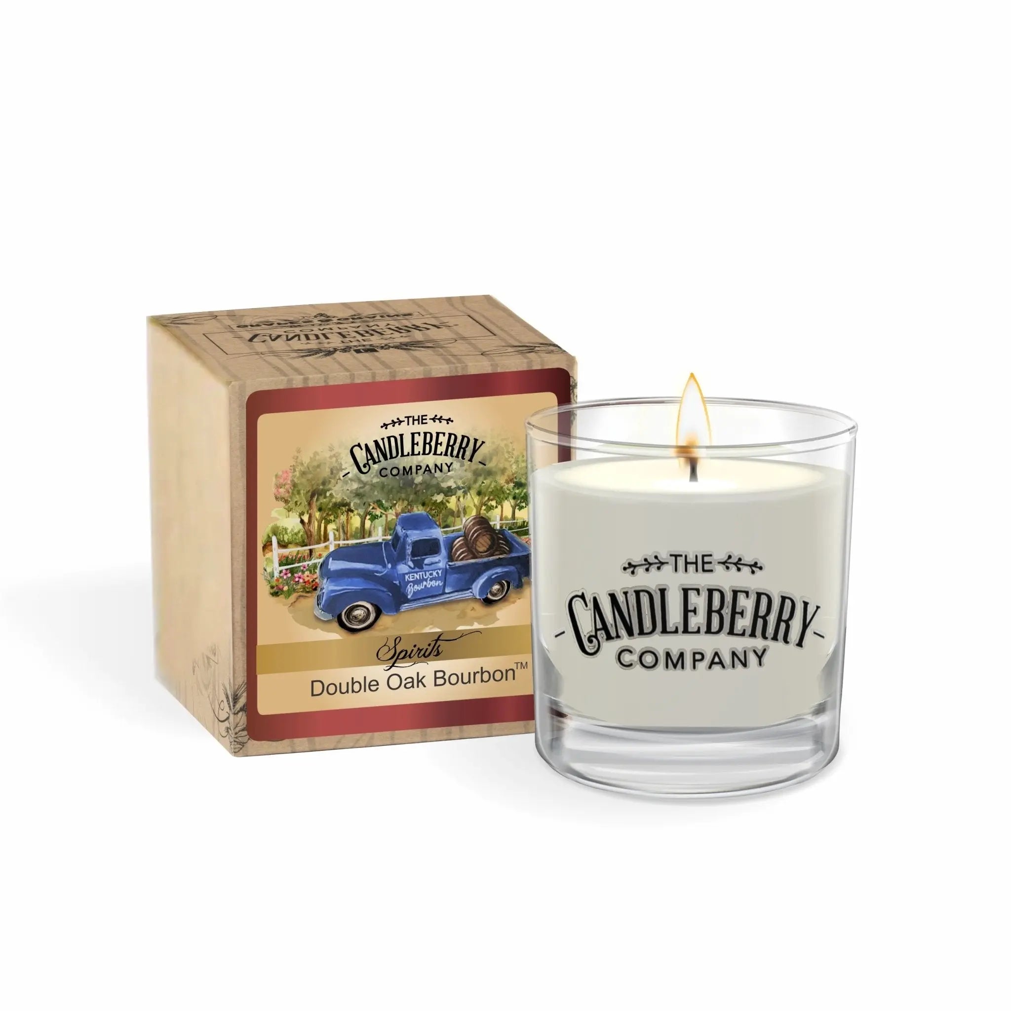 SPIRITS - Double Oak Bourbon™, Rocks Glass Candle (Collective) by The Candleberry® Candle Company, scented candle main product photo