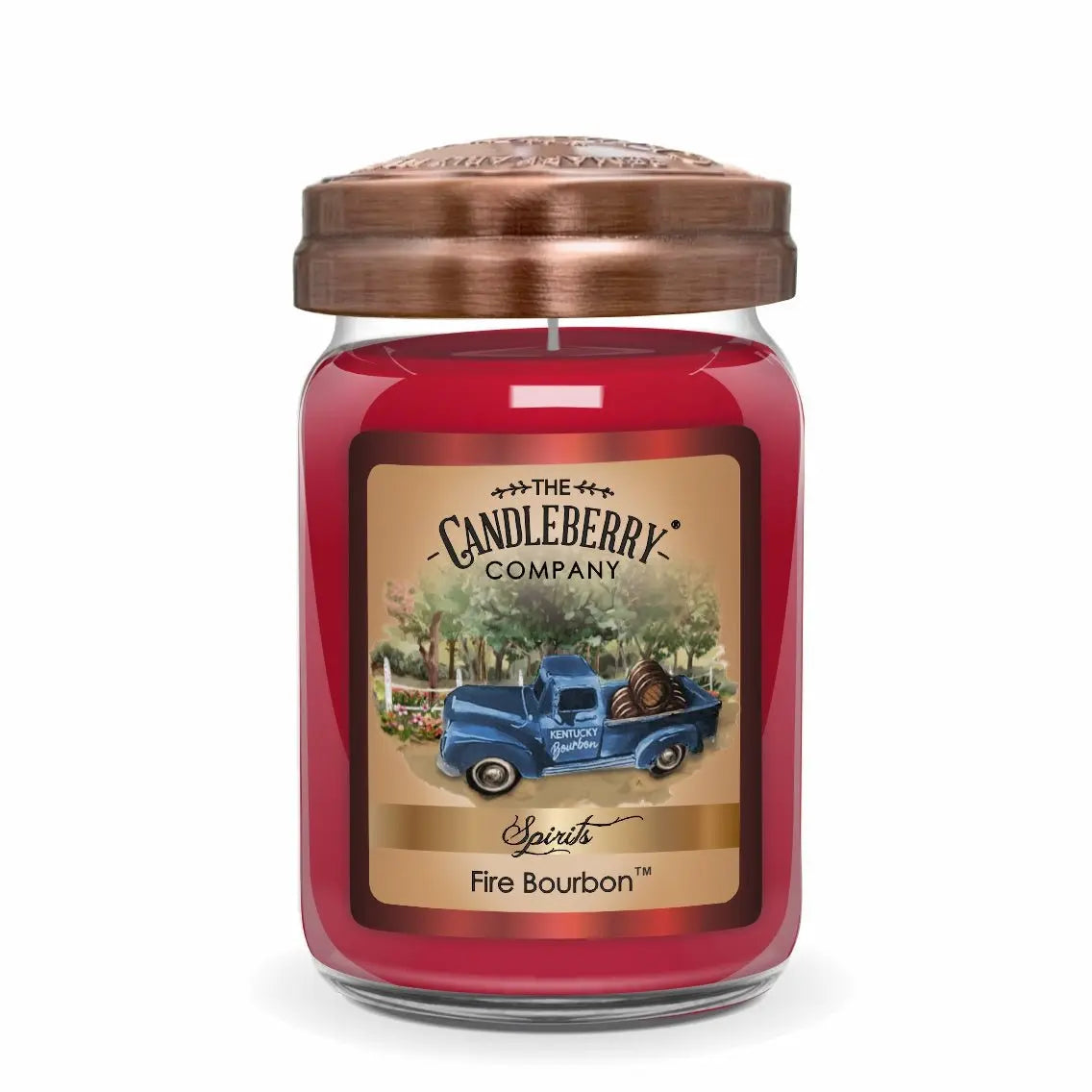 SPIRITS - Fire Bourbon™, Large Jar Candle (Collective) by The Candleberry® Candle Company, scented candle main product photo