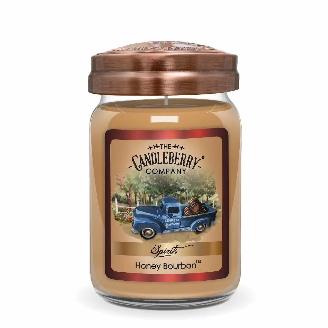 SPIRITS - Honey Bourbon™, Large Jar Candle (Collective) by The Candleberry® Candle Company, Southern food gift main product photo