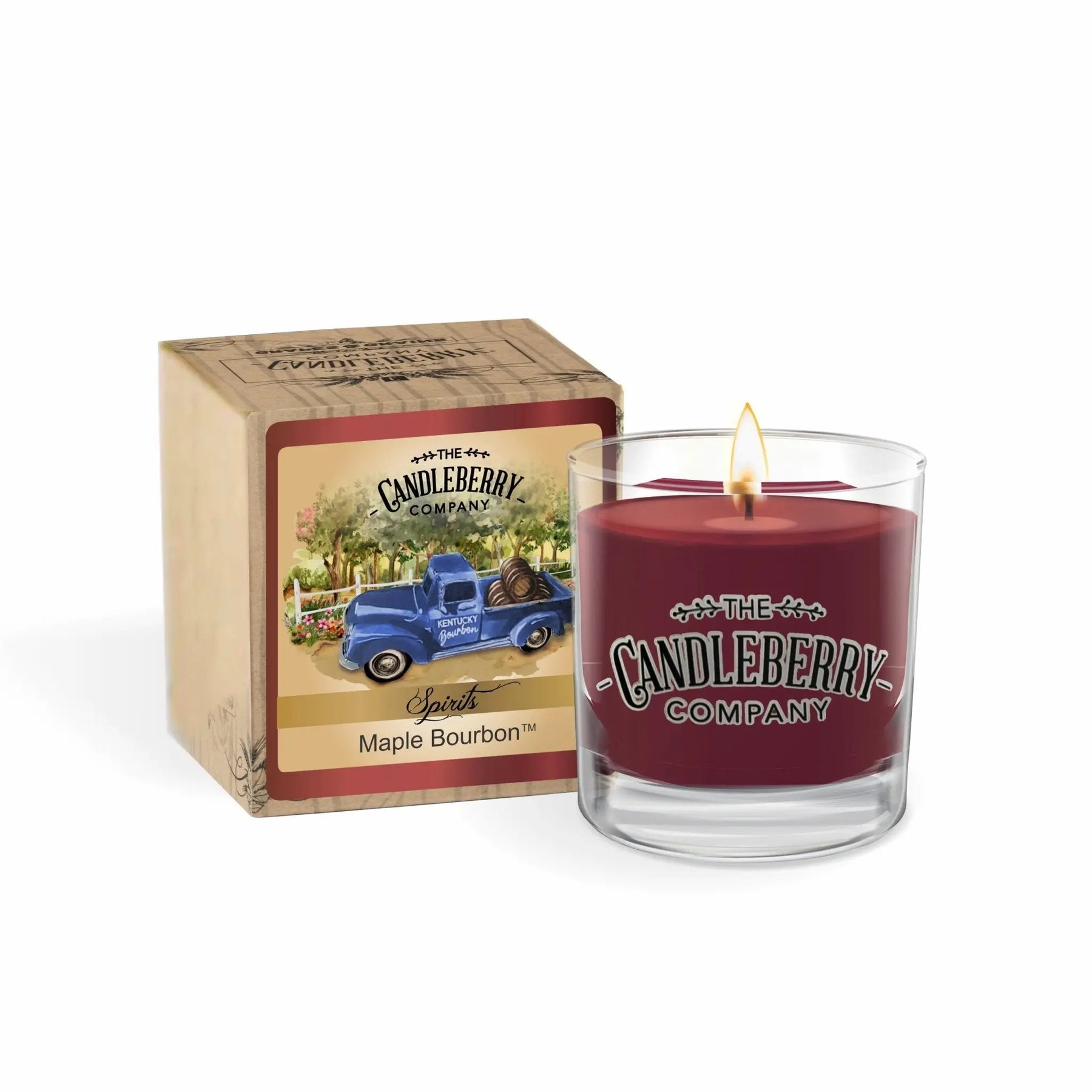 SPIRITS - Maple Bourbon™, Rocks Glass Candle (Collective) The Candleberry® Candle Company