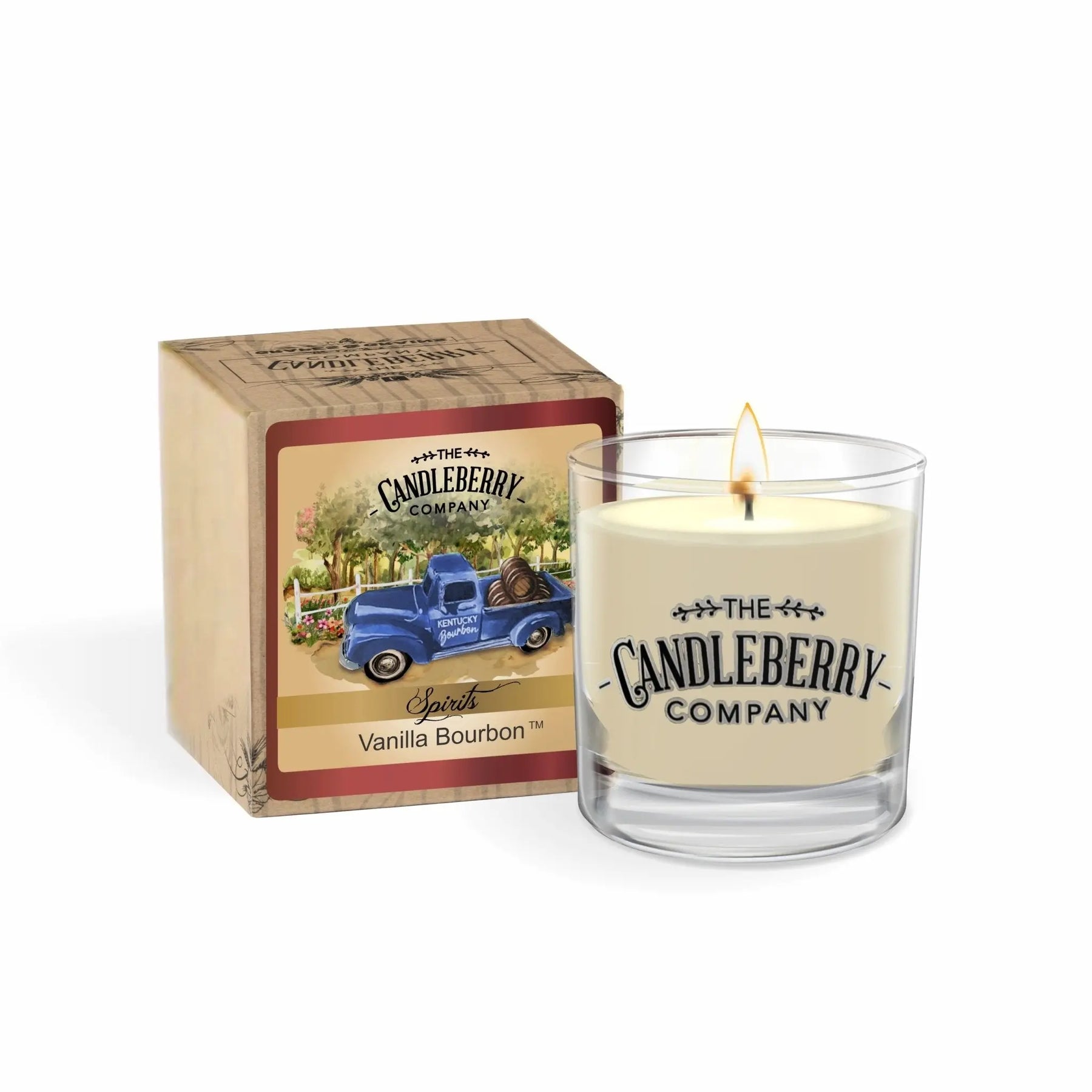 SPIRITS - Vanilla Bourbon™, Rocks Glass Candle (Collective) The Candleberry® Candle Company