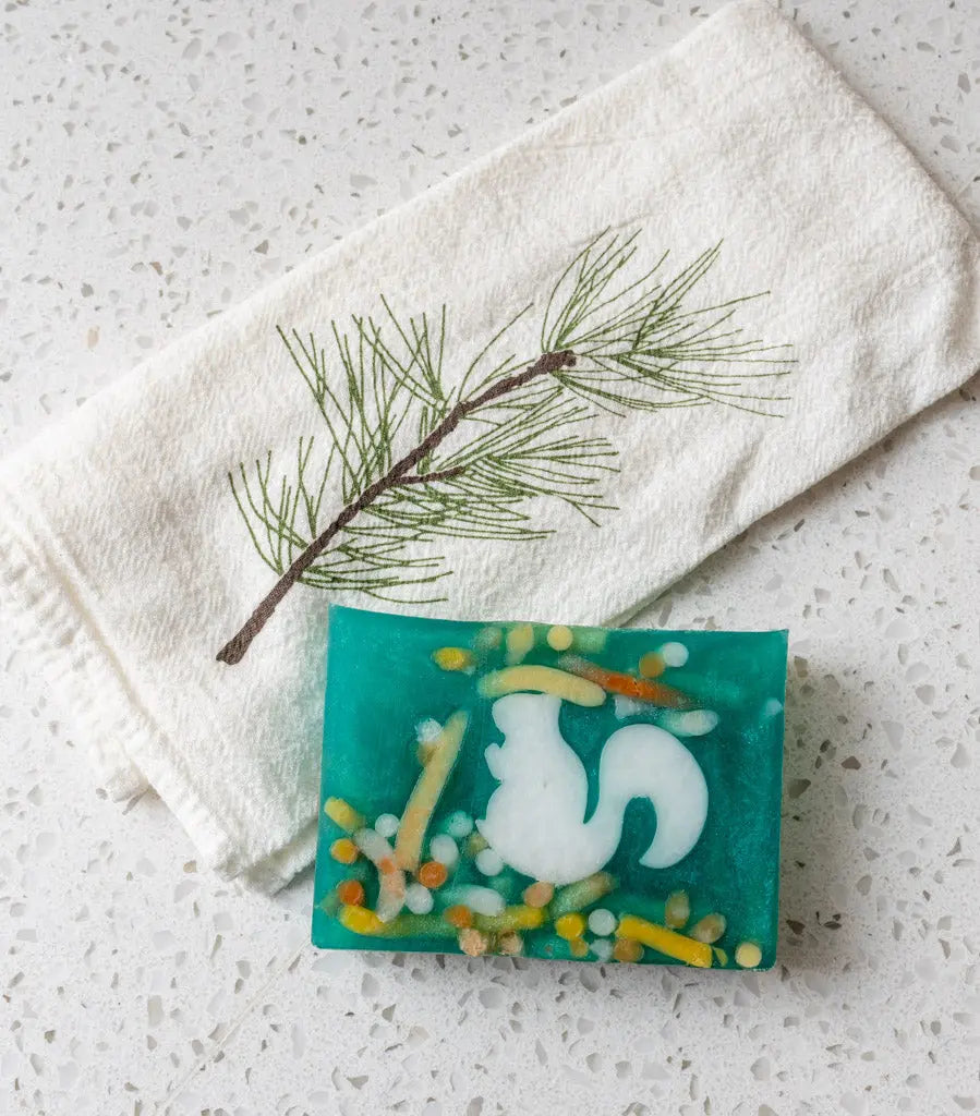 Squirrel Soap Slice 5.5 Oz. by Essential Journeys, natural skincare detail photo 2