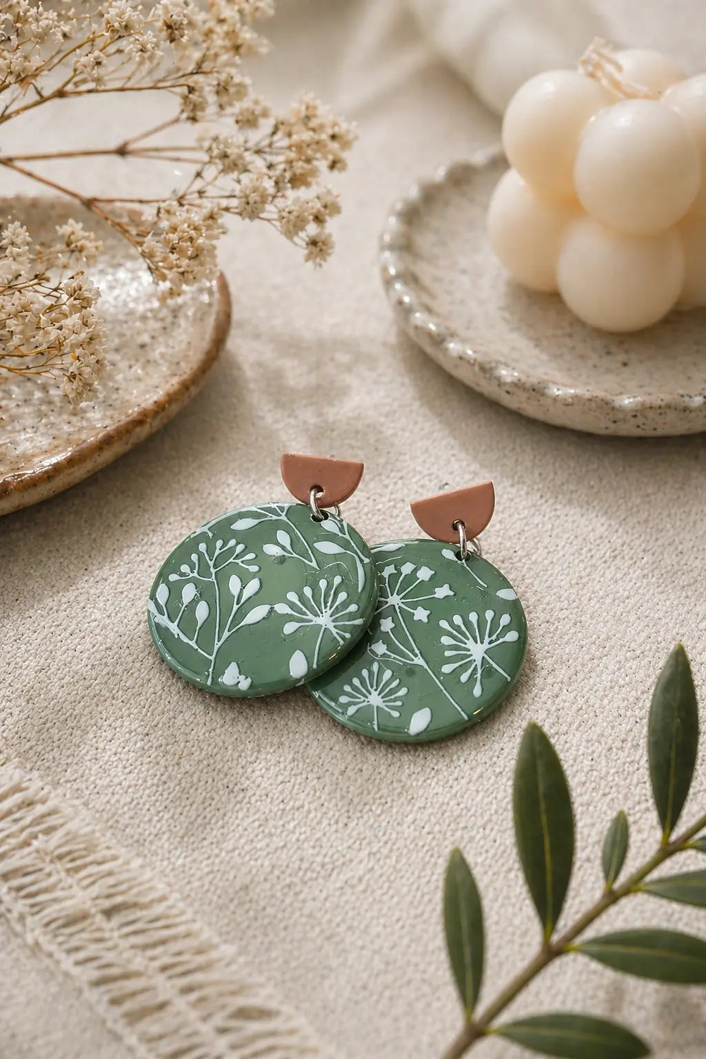 Sage Wildflower Earrings - Main Street Collective