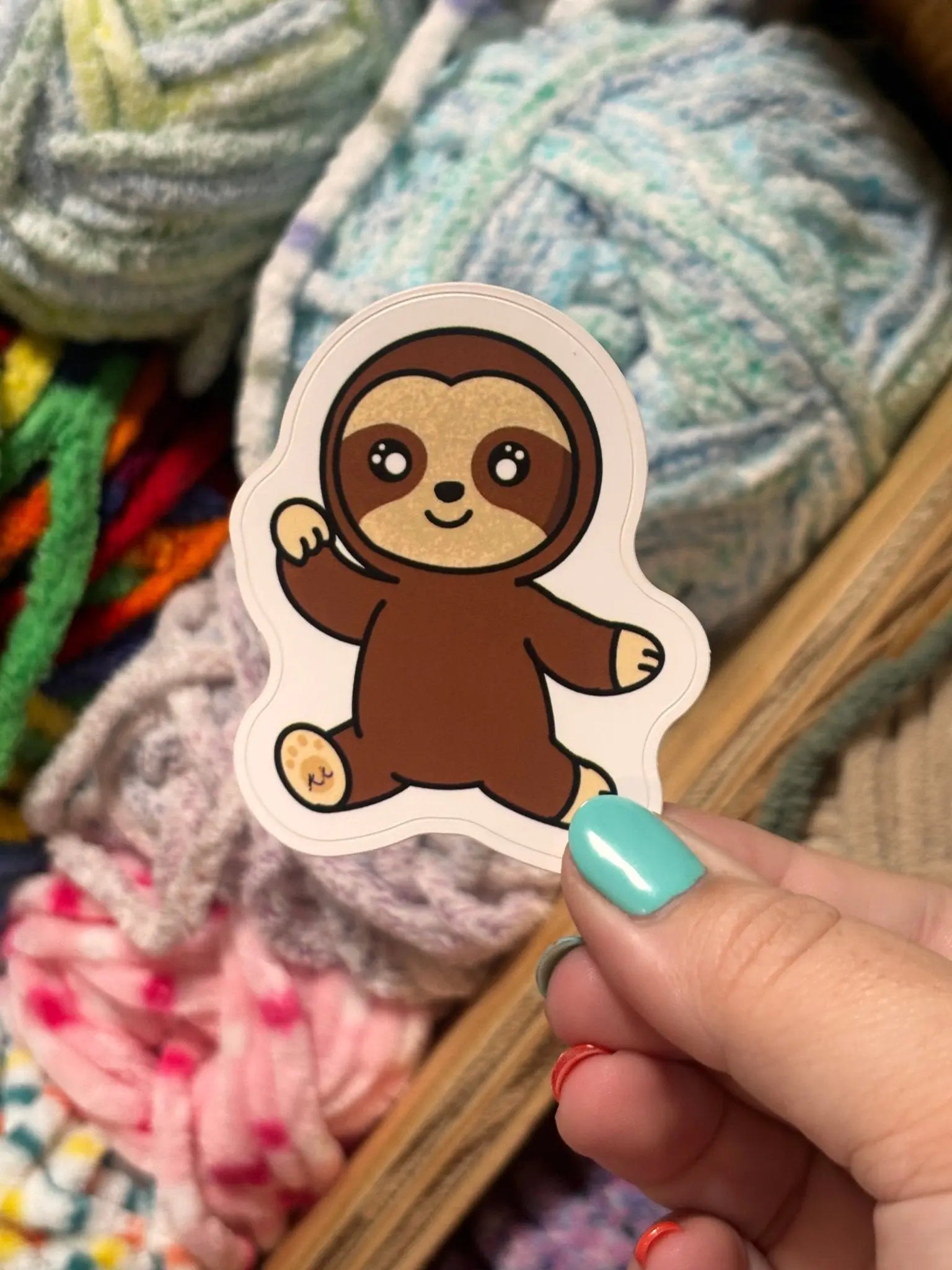 Sammy the Sloth Sticker by Klassy Krafts, vinyl decal main product photo