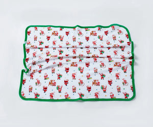 Santa Claus is Coming to Town Organic Cotton Christmas Baby Blanket by Nola Tawk, children's boutique clothing main product photo