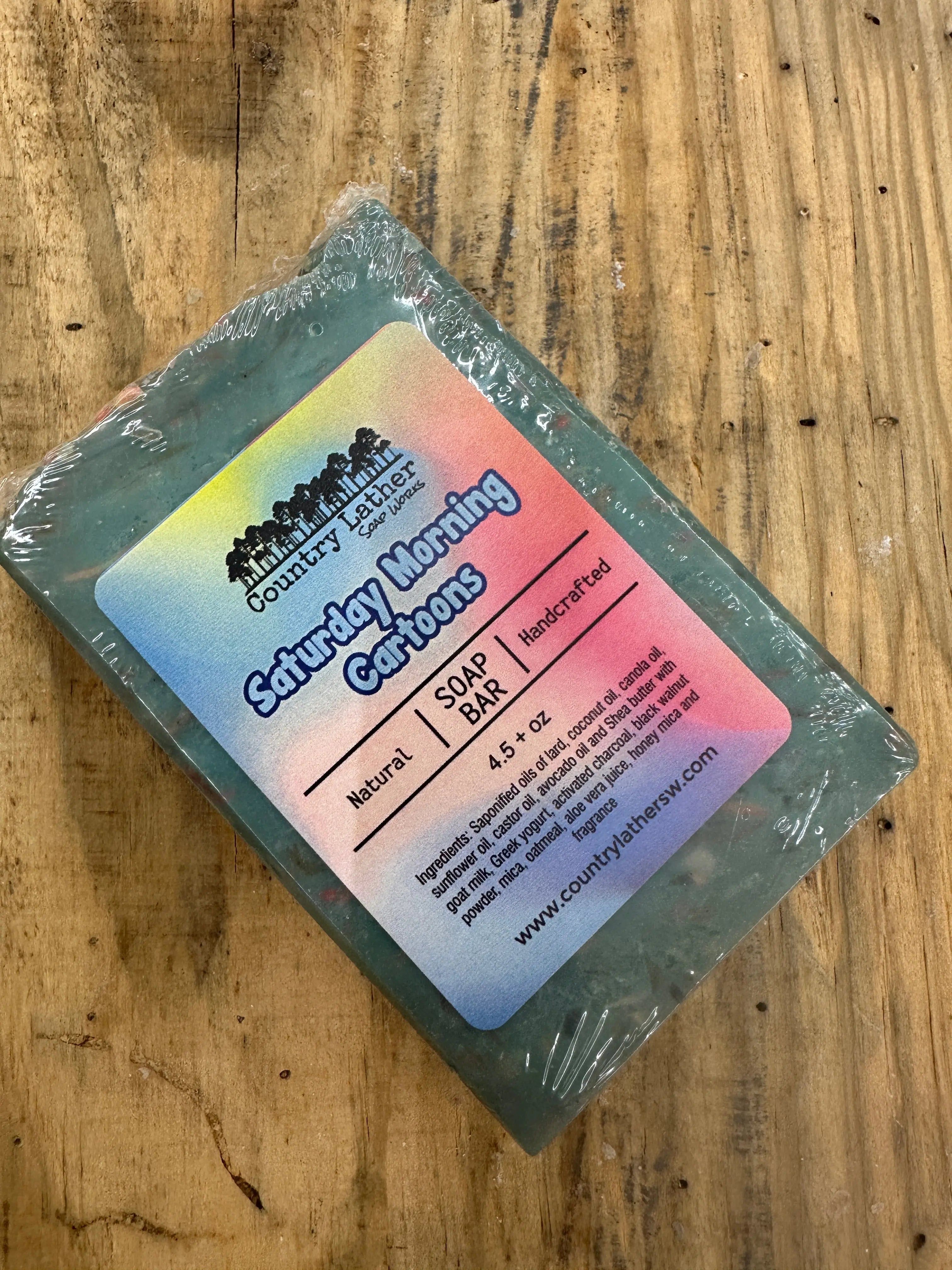 Saturday Morning Cartoons soap bar by Country Lather Soap Works