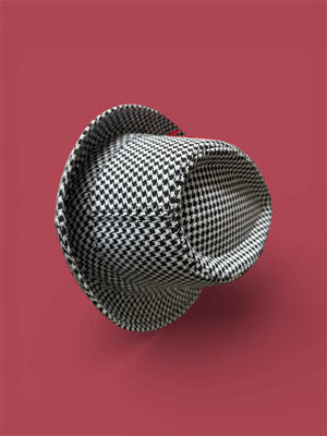 Saturday Smack Houndstooth Game Day Fedora For Alabama Fans Bear Byrant by Saturday Smack, custom hat detail photo 4