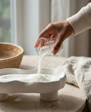 Scalloped Candle Tray-Refillable Sand Wax Candle Vessel - Main Street Collective