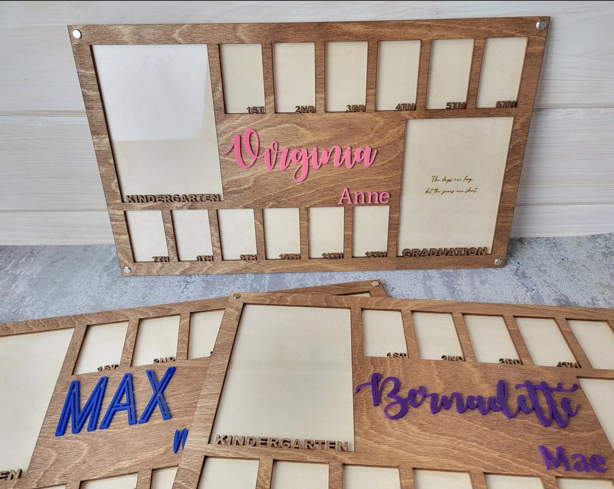 School Years Photo Frame | Kindergarten or Pre K to Graduation Picture Frame by EverLee Creations, Southern home decor detail photo 2