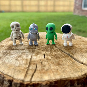 Sci-Fi Guys Mini Fidget Toy Bundle | 3D Printed Space Toys by Mushroom Lady Co, paper gift main product photo