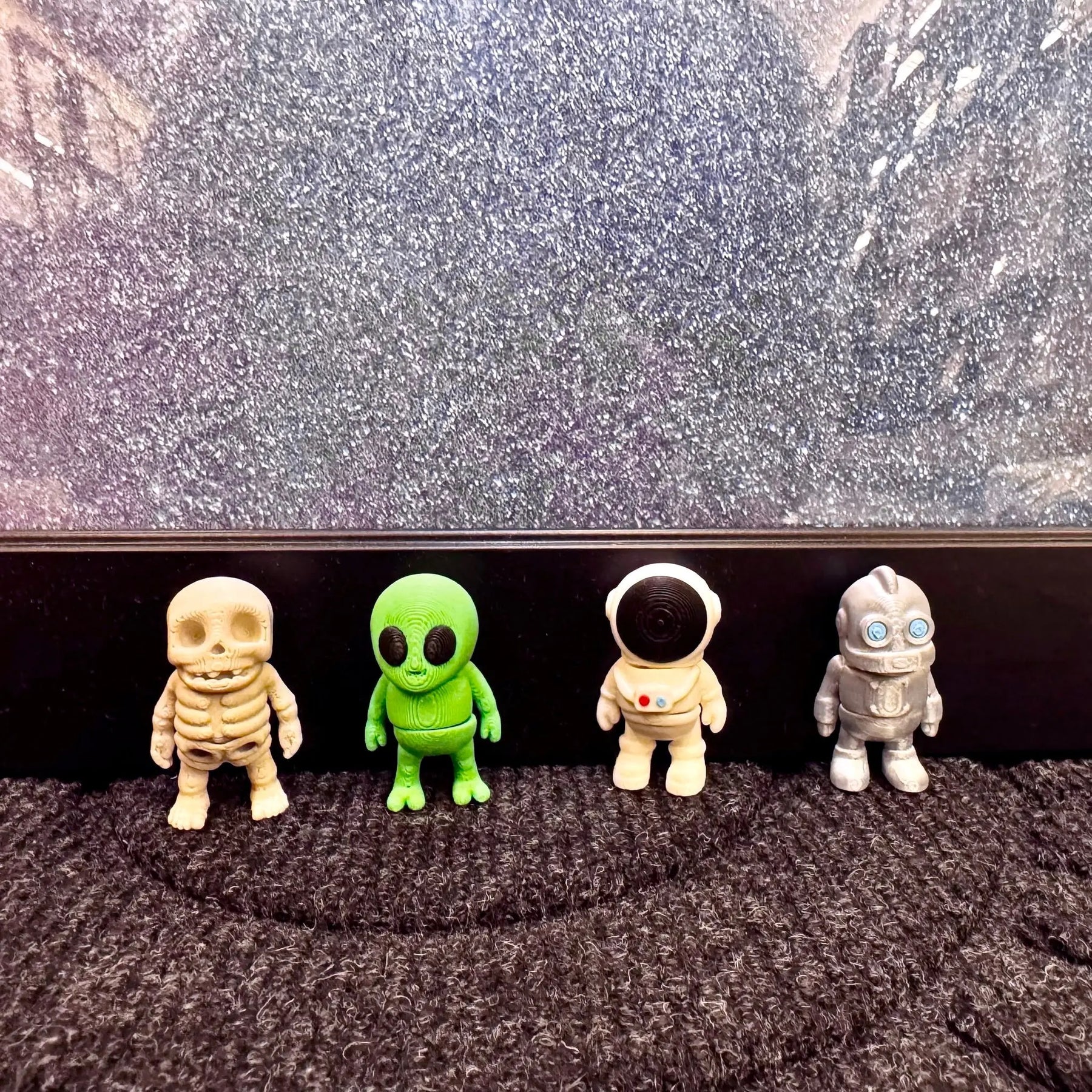 Sci-Fi Guys Mini Fidget Toy Bundle | 3D Printed Space Toys by Mushroom Lady Co, paper gift detail photo 2