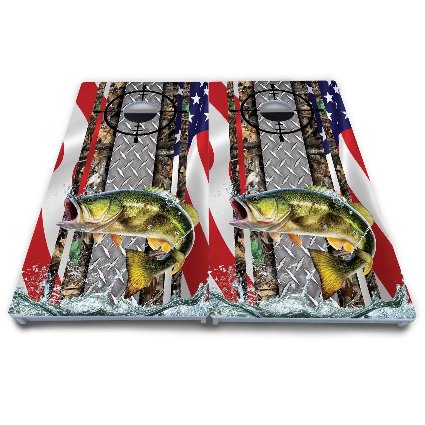 Scope Deer & Fish Cornhole Boards - All Weather Series by Cornhole Solutions, custom cornhole board detail photo 7