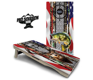 Scope Deer & Fish Cornhole Boards - Pro Solution Elite Series Cornhole Solutions