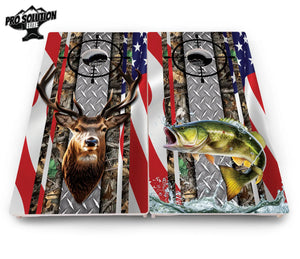Scope Deer & Fish Cornhole Boards - Pro Solution Elite Series Cornhole Solutions