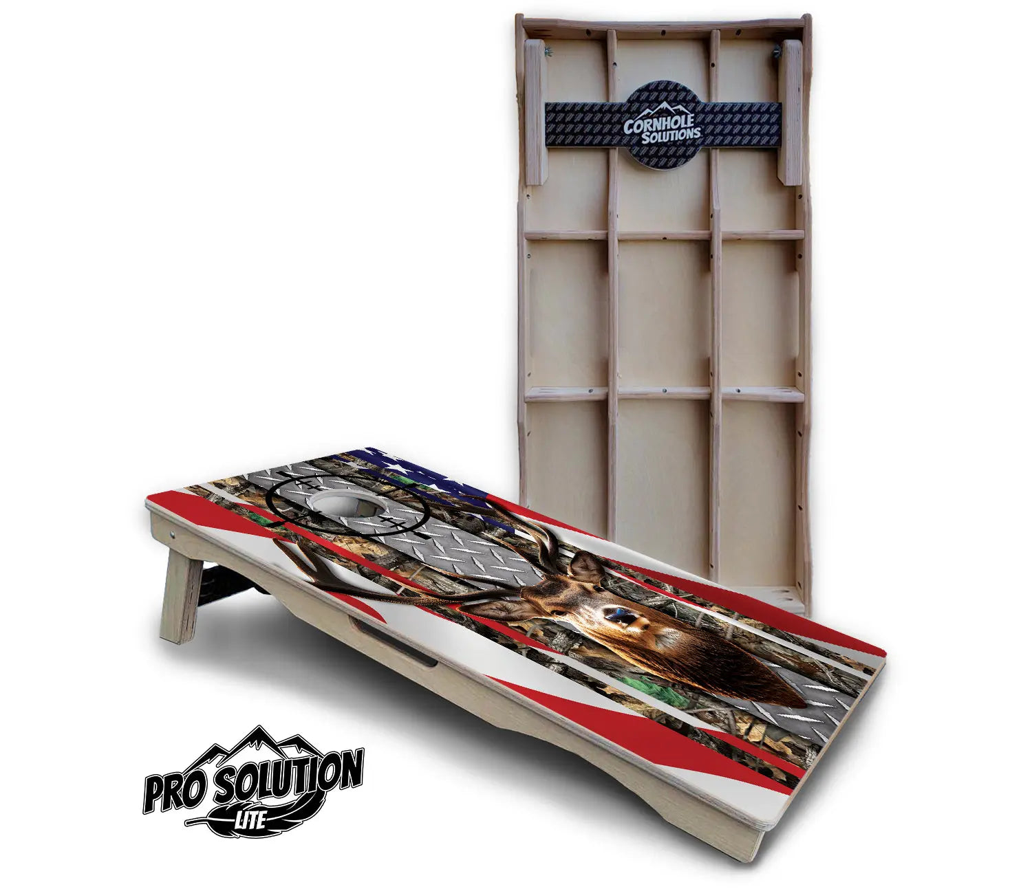 Scope Deer & Fish Cornhole Boards - Pro Solution Lite Series by Cornhole Solutions, custom cornhole board detail photo 2
