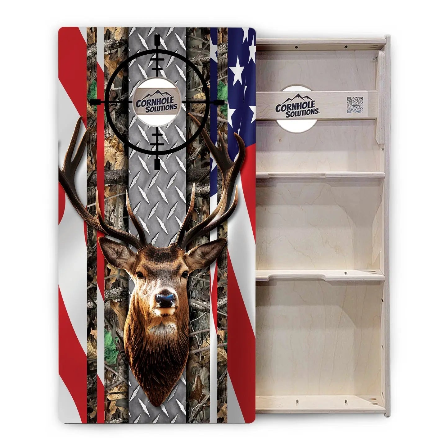 Scope Deer & Fish Cornhole Boards - Professional Tournament Series by Cornhole Solutions, custom cornhole board detail photo 8