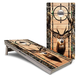 Scope Deer & Fish Plank Cornhole Boards - Professional Tournament Series Cornhole Solutions