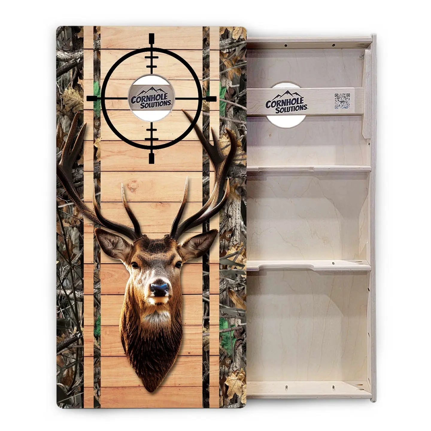 Scope Deer & Fish Plank Cornhole Boards - Professional Tournament Series Cornhole Solutions