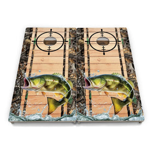 Scope Deer & Fish Plank Cornhole Boards - Professional Tournament Series Cornhole Solutions