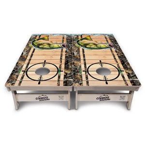 Scope Deer & Fish Plank Cornhole Boards - Professional Tournament Series Cornhole Solutions