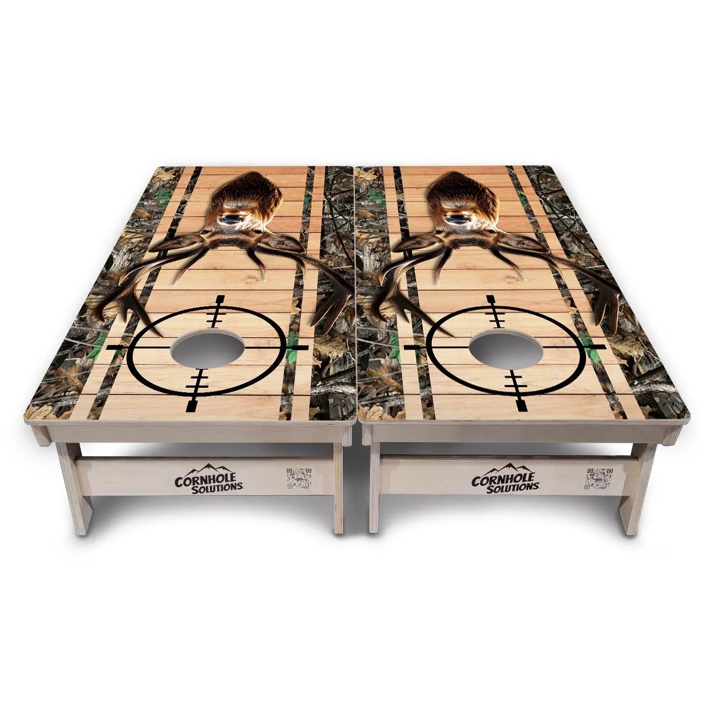 Scope Deer & Fish Plank Cornhole Boards - Professional Tournament Series Cornhole Solutions
