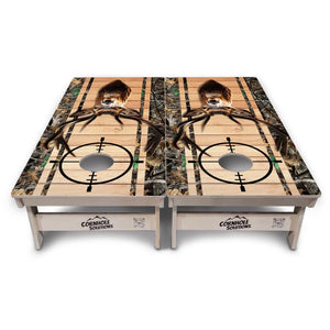 Scope Deer & Fish Plank Cornhole Boards - Professional Tournament Series Cornhole Solutions