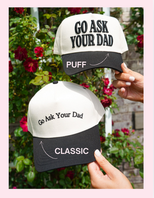 Go Ask Your Dad. Vintage Trucker Hat by KenzKustomz, Southern lifestyle apparel detail photo 3