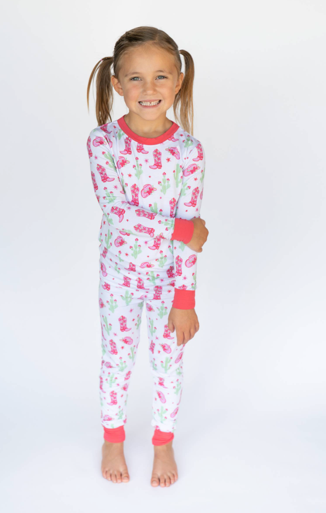 Pink Cactus Cowgirl | Two Piece Set by Boosh Baby image 1