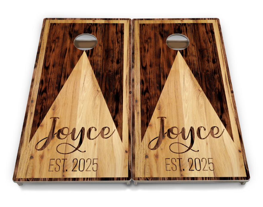 Complete Tournament Cornhole Bundle - Boards, Bags & Carrying Case - Custom Wood Triangle Logo