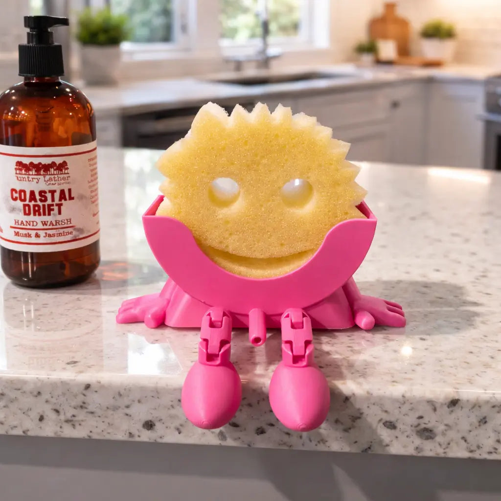 Scrub Daddy Sponge Holder with Hanging Feet | 3D Printed Sink Caddy by The Tween Space, Southern food gift main product photo