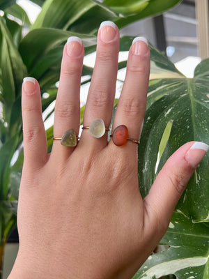 Sea Glass Rings - Gold HALT