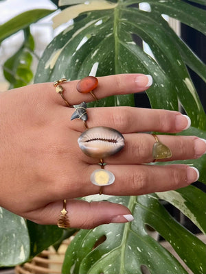 Sea Glass Rings - Gold HALT