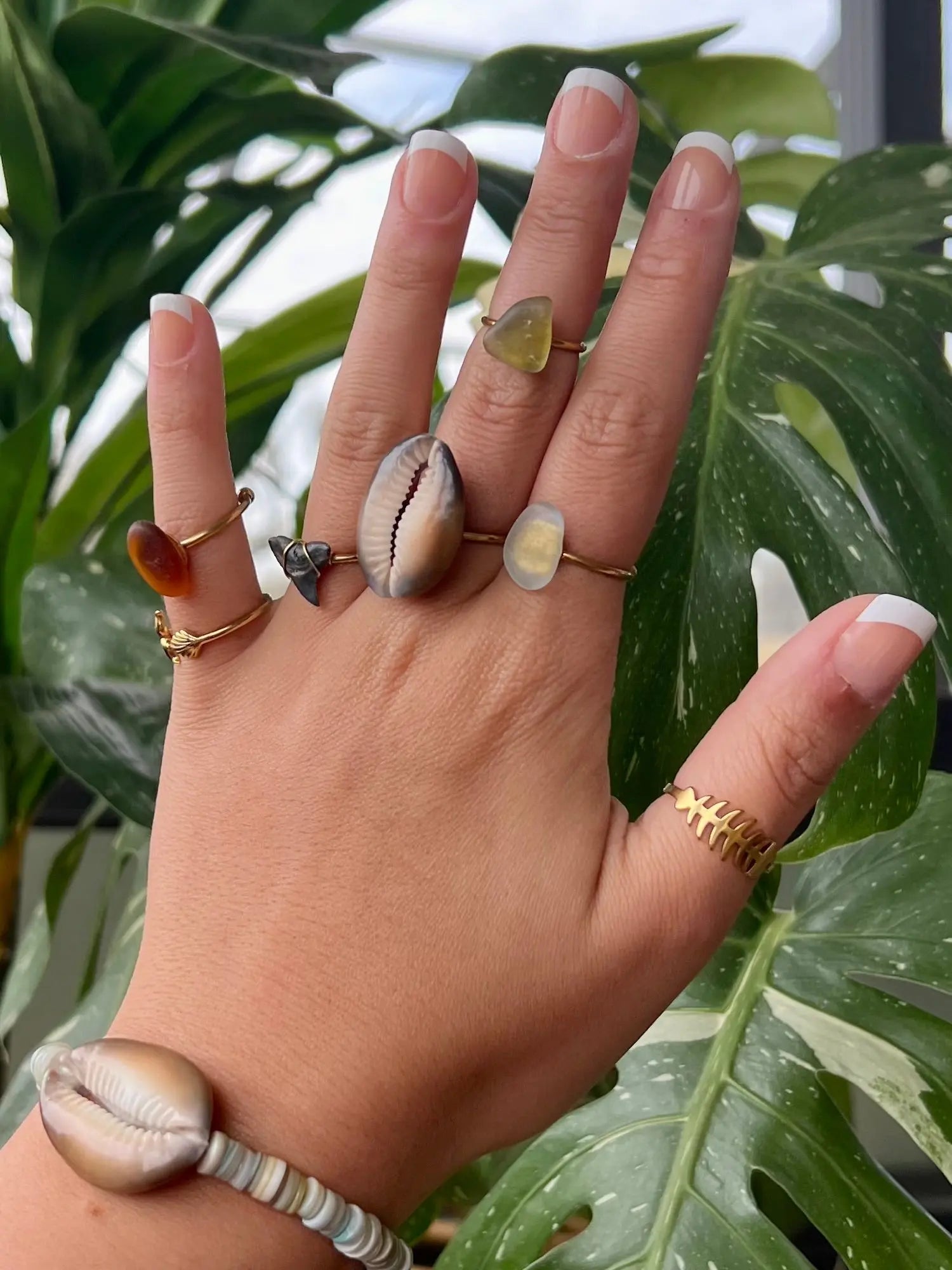 Sea Glass Rings - Gold HALT