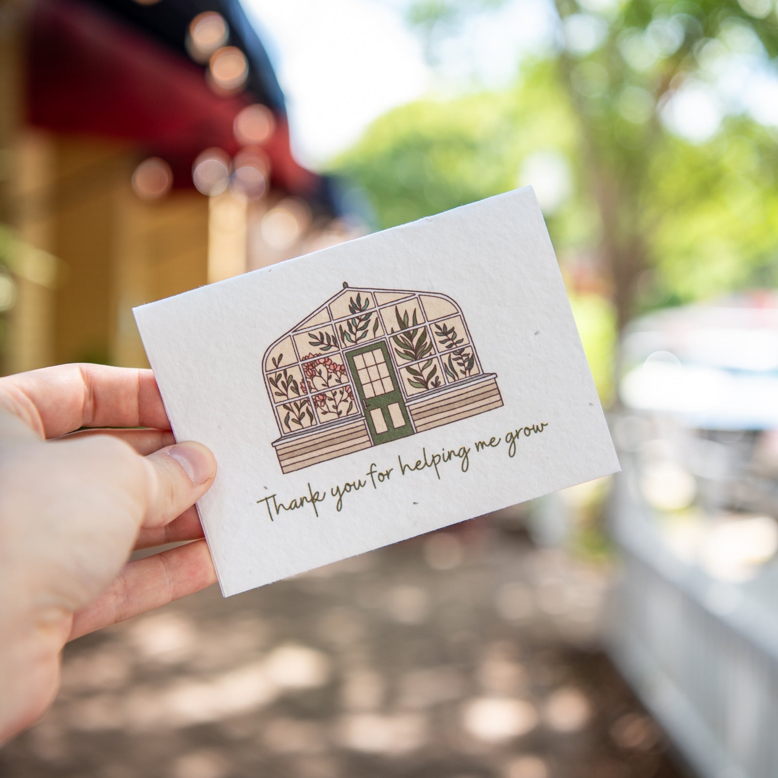Thank You For Helping Me Grow - Plantable Seed cards by Still Magnolia, paper gift main product photo